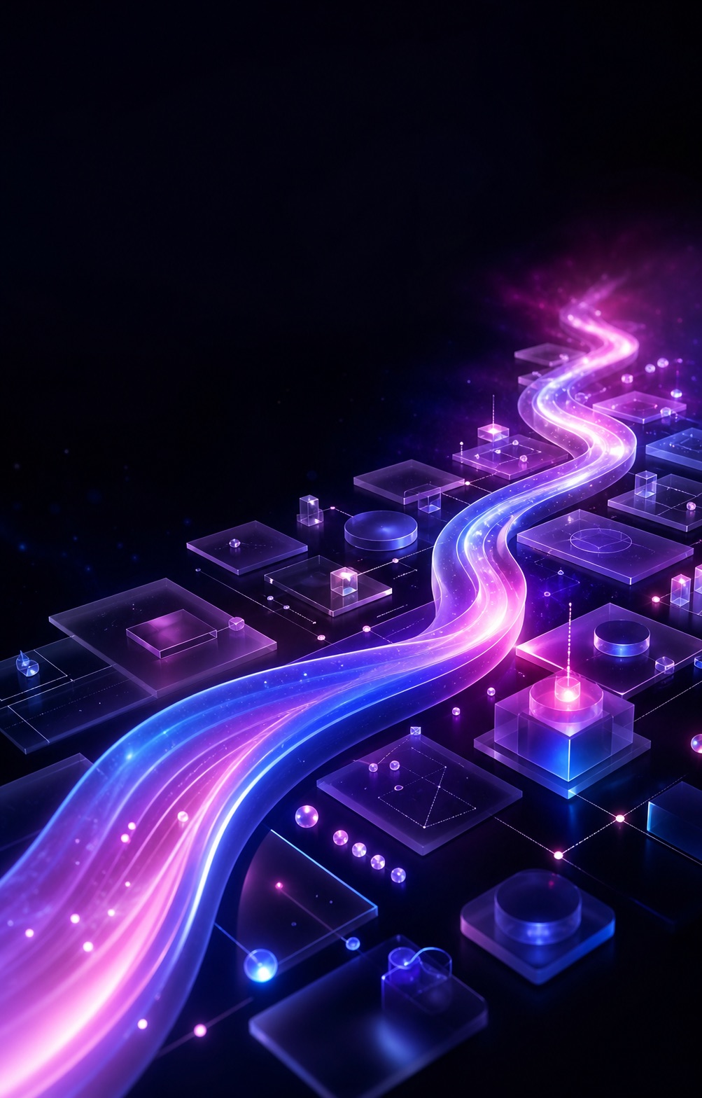 Arte abstrata sobre planejamento com inteligência artificial